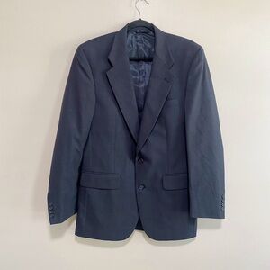 Vintage Men’s Burberry Designer Wool Navy Blazer